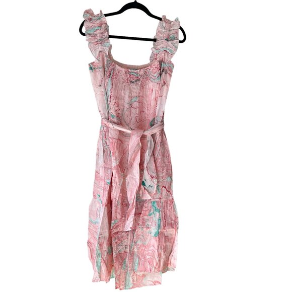 NWT - St Roche Rowen Dress Pink Marbled Midi 2, 4, 6, Organic Cotton - Picture 8 of 10